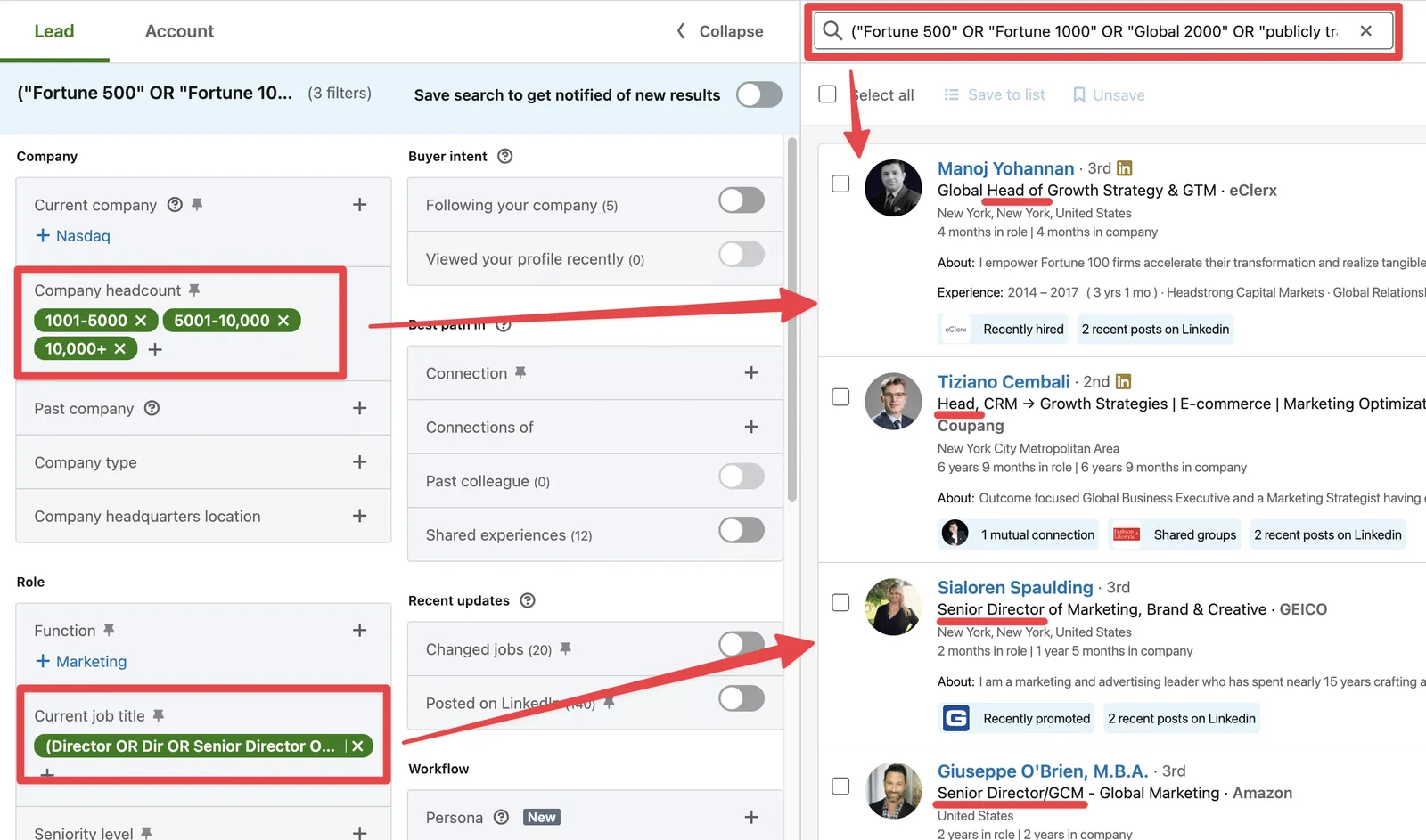 Sales Navigator URL Generator tool interface