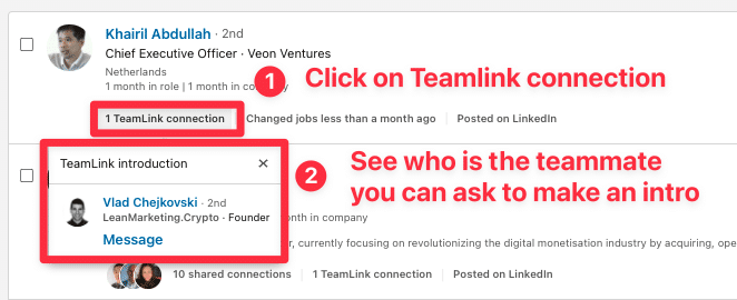 linkedin teamlink