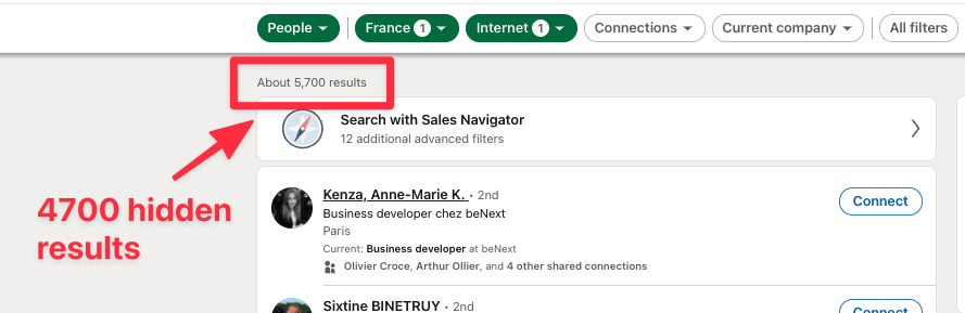 linkedin 1000+ suchergebnisse