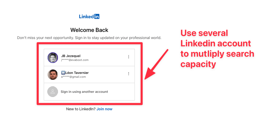 get around linkedin commercial search limit