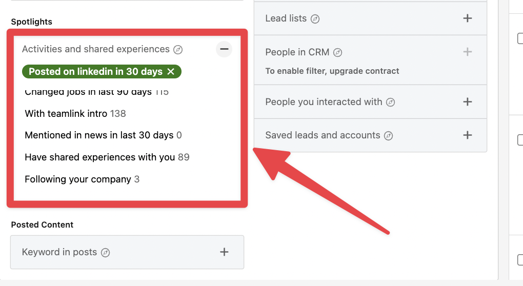 how to use linkedin sales navigator search filters