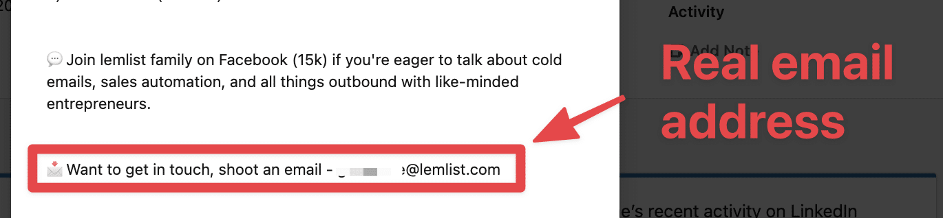 real email address on linkedin sales navigator