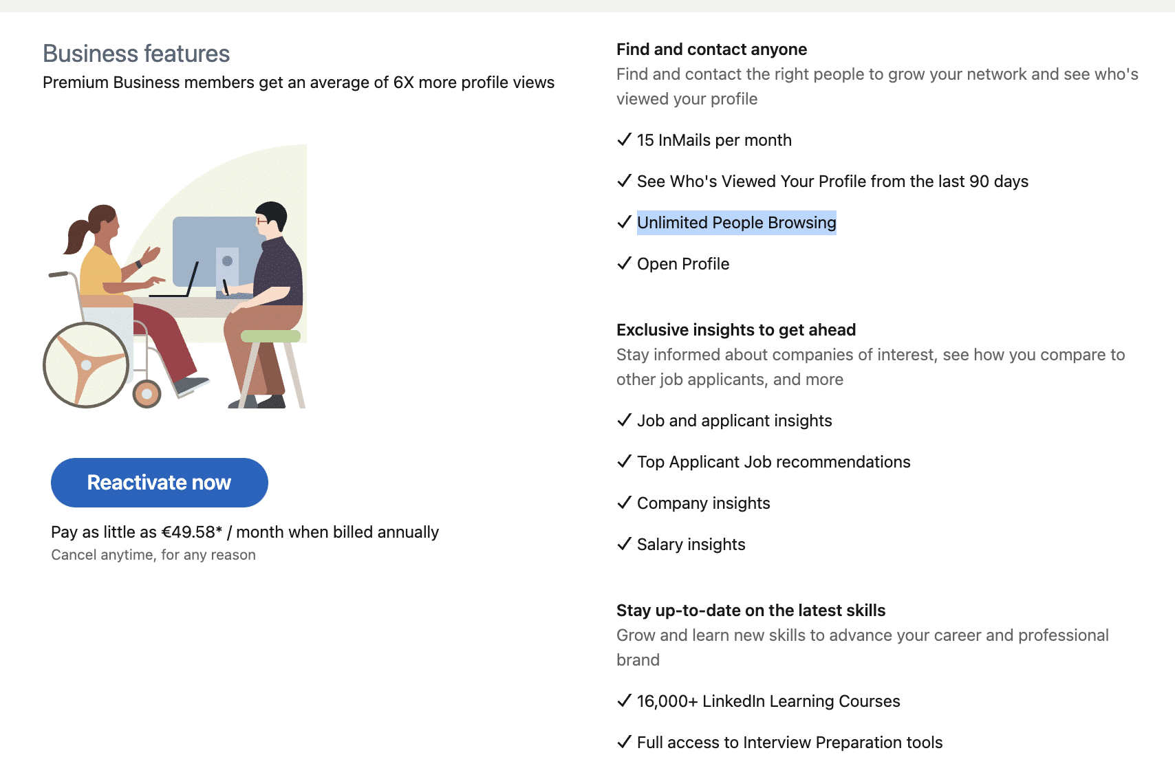 linkedin premium plans