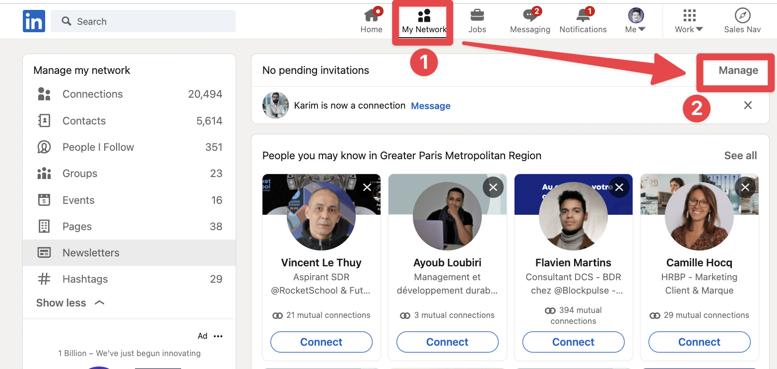 how to cancel linkedin connection request