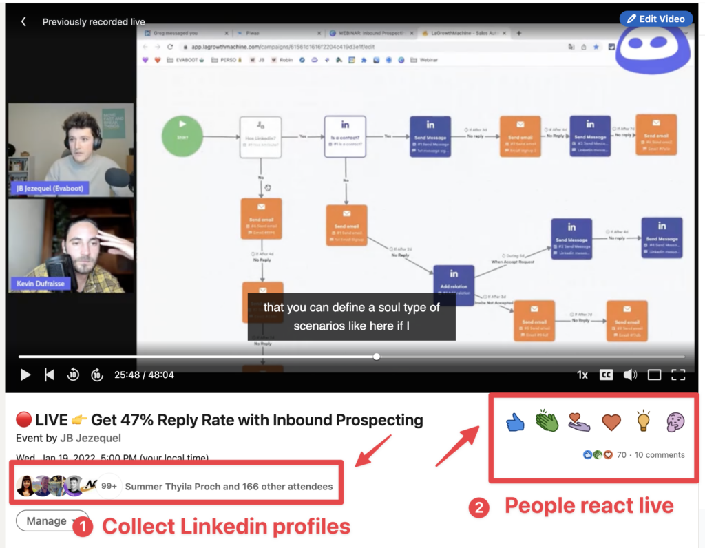 linkedin lead generation with live events 