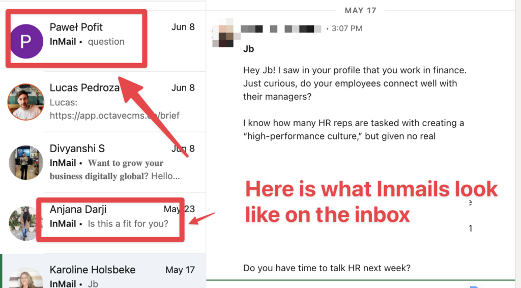 use linkedin inmails to generate leads