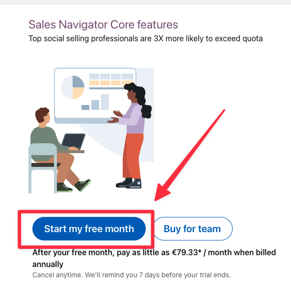 sales navigator free trial 1