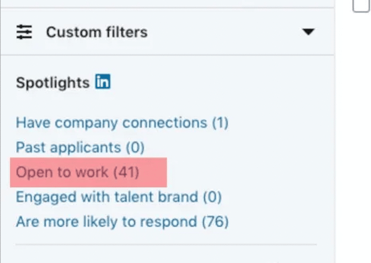 kandidaten mit open to work über linkedin recruiter finden