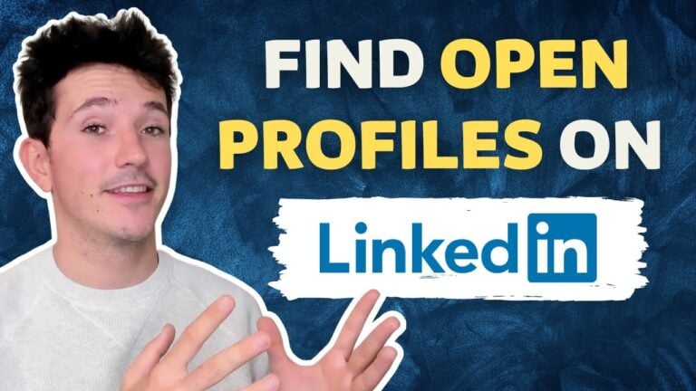 how to search for open profiles on linkedin