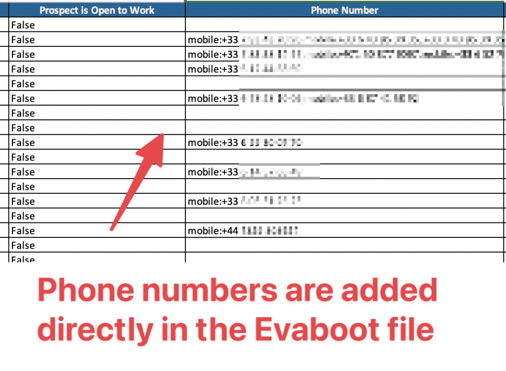 extrair números de telefone do sales navigator