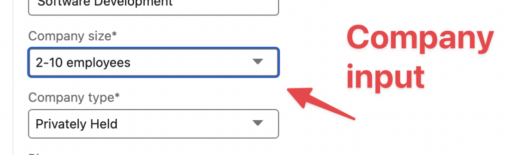 company headcount input