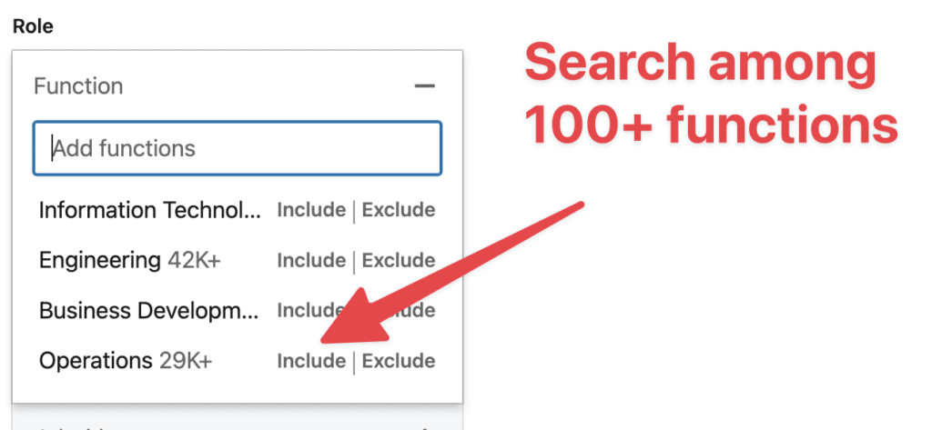 function search filter