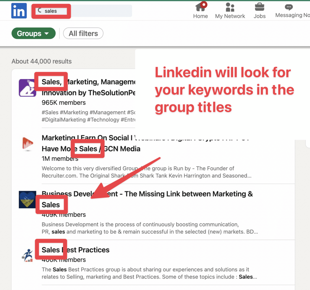 how to find groups on linkedin