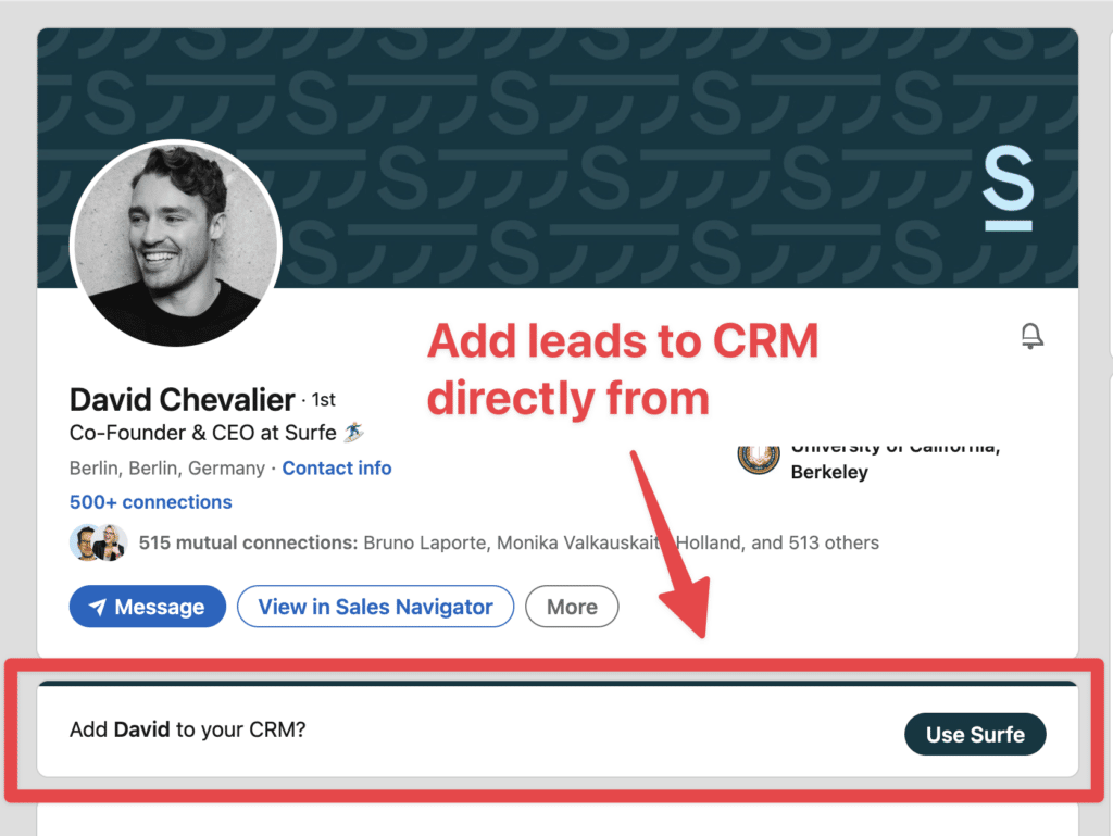 surfe linkedin prospecting tools