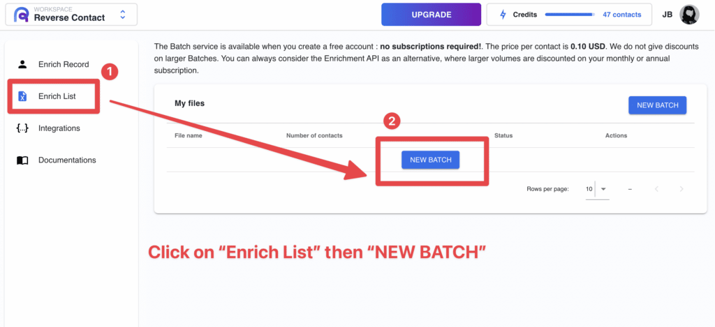 enrich email list with linkedin urls