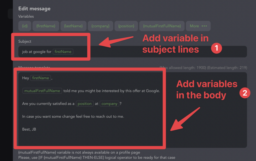 personalize inmail subject lines at scale 1