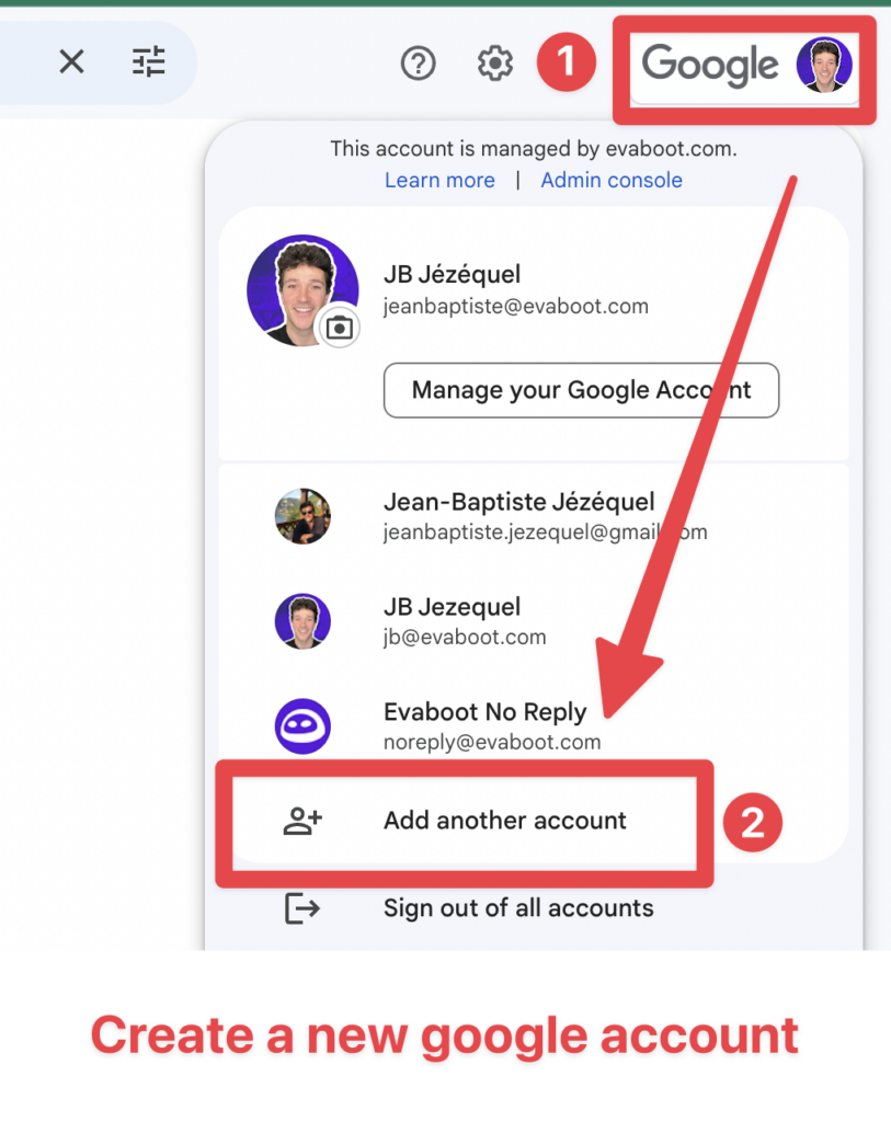 create new google account for linkedin