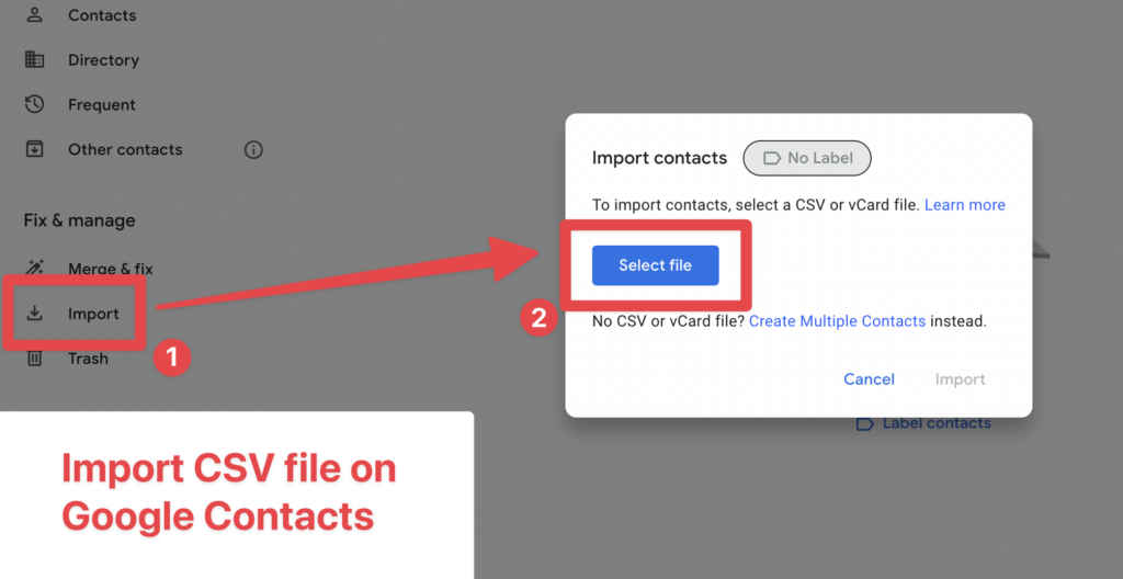 import csv file google contacts 1