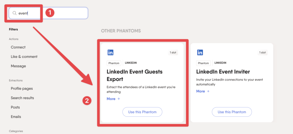 scrape linkedin event attendess