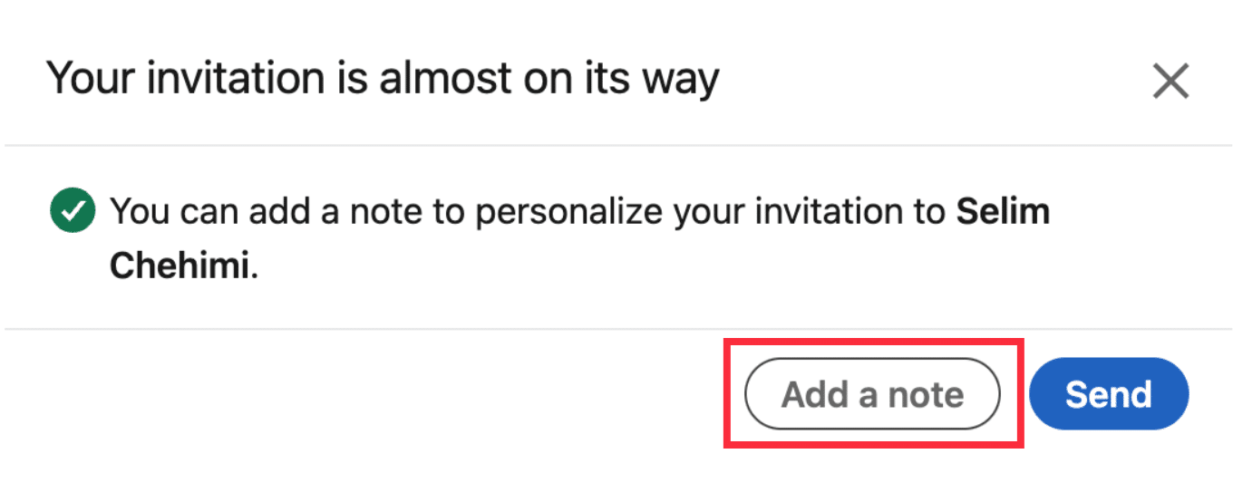add note connection request linkedin