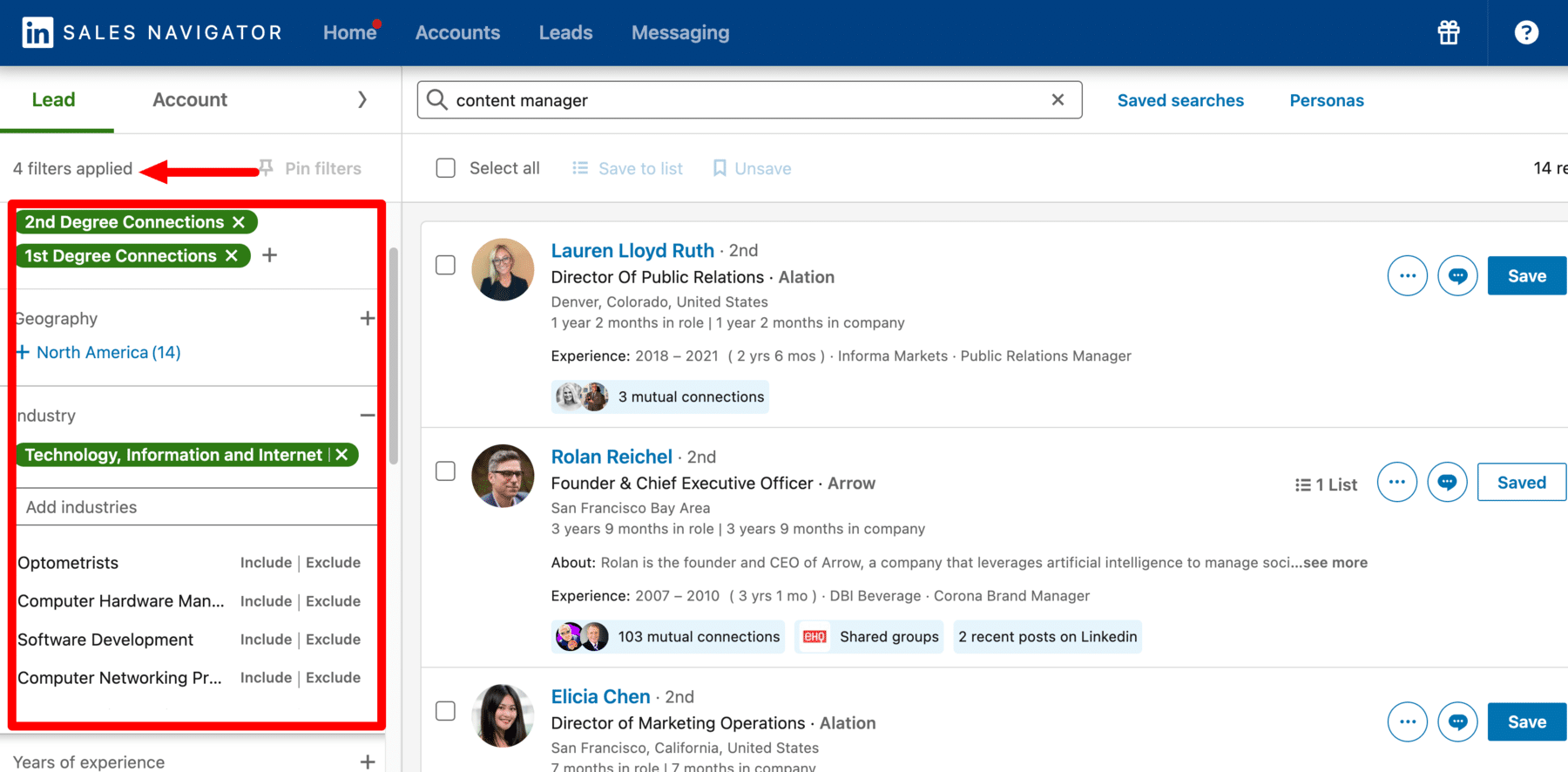 network with linkedin sales navigator