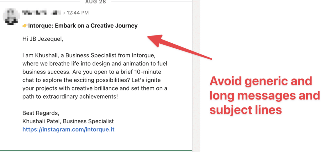 personalize inmail subject lines