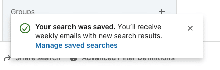 saved searched linkedin sales naigator