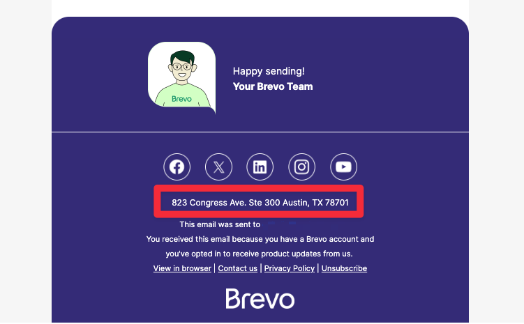physical mailing address