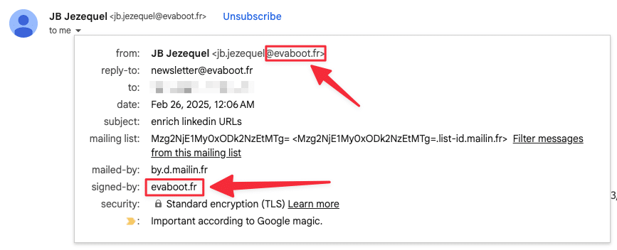 verified sending domain