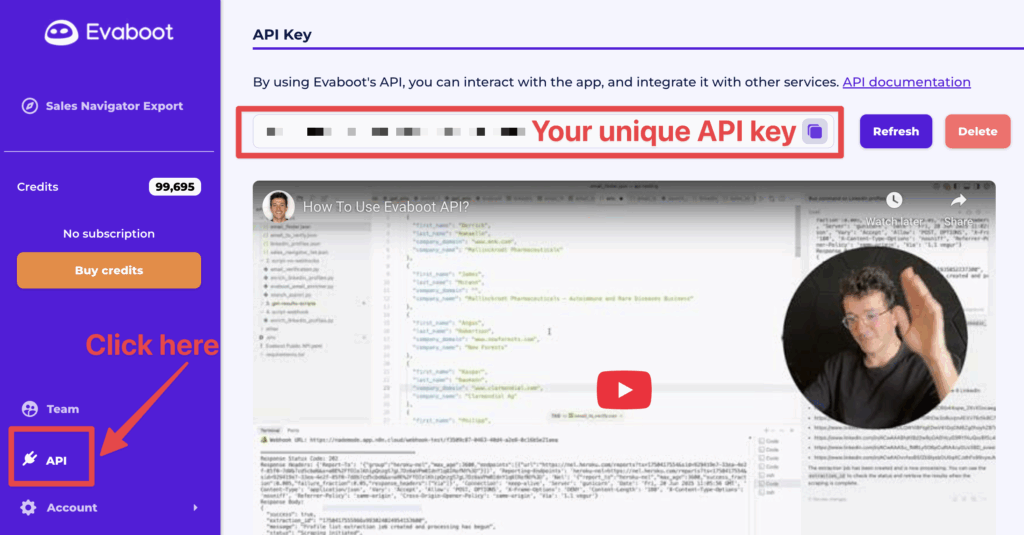 api key evaboot