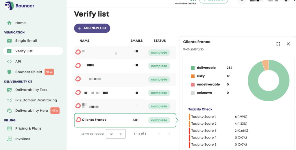 bouncer verify email list