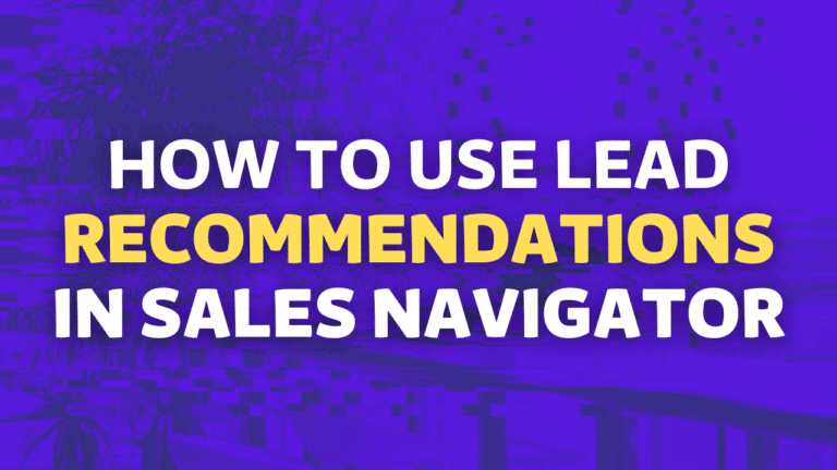 sale navigator lead recommendations