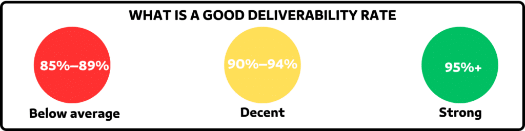 what is a good email deliverability rate
