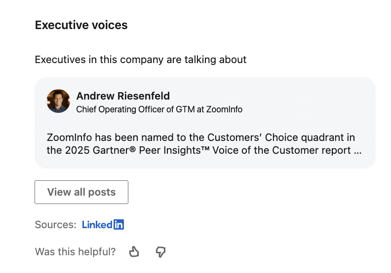 linkedin account iq executive voices
