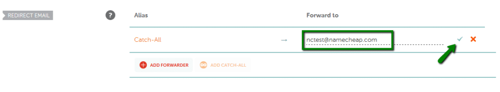 set up catch all namecheap