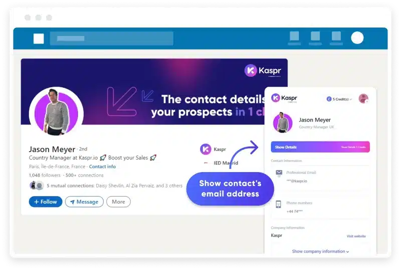 kaspr cmo contact details linkedin