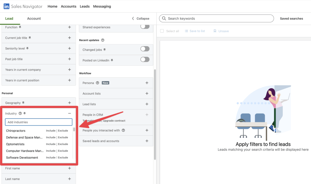 The Full LinkedIn Sales Navigator Industries List in 2025 1 linkedin sales navigator industries list