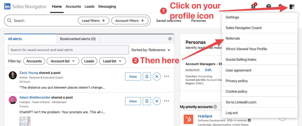 referrals linkedin sales navigator