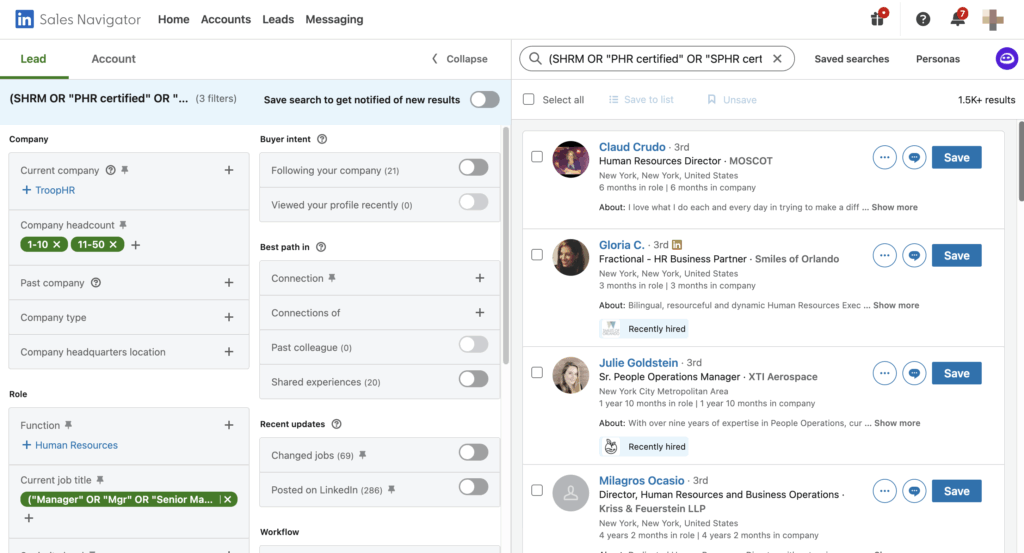 8 Best Insurance Lead Generation Strategies in 2026 23 sales navigatir leads hr managers